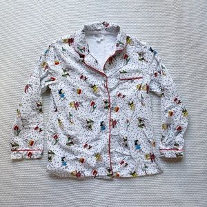 Snoopy flannel pajama top